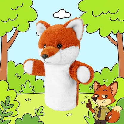 Animal Puppet for Toddlers Creative Storytelling Tool Soft Washable Fabric Preschool Education Interactive Role Play Forest Animal Fox - color: Fox