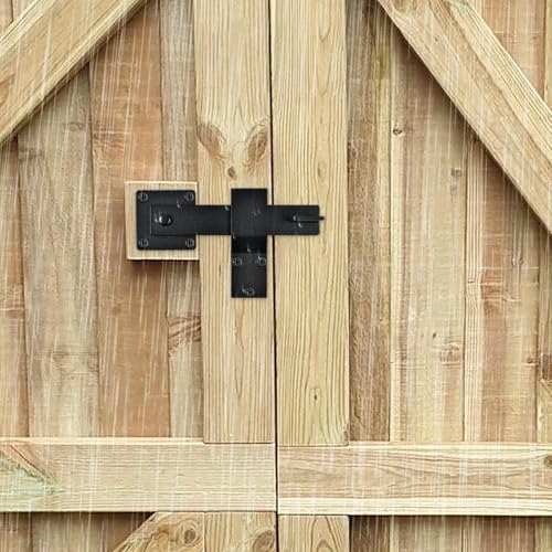 6 Inch Farm Flip Fence Gate Latch, 4 Pcs Heavy Duty Barn Door Latch Lock Hardware Outdoor Rustic Gate Lock for Barn, Shed, Sliding Doors, Cabinet