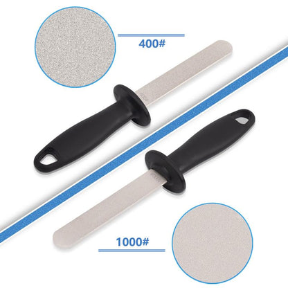 Hoof Knife and Sharpener for Horses, Farrier Tool Kit, Double-Edged Hoof Trimming Knife, High-Carbon Steel Blade
