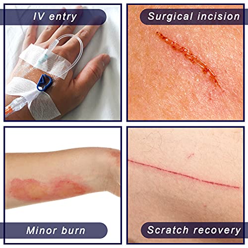 50 Pieces Transparent Film Dressing Essentials Picture Frame Style with Label Waterproof Wound Bandage Shower Waterproof Patch Adhesive Patches Shower Aftercare Bandage (4 x 4.75 Inch) - size: 4x4.75 Inch (Pack of 50)