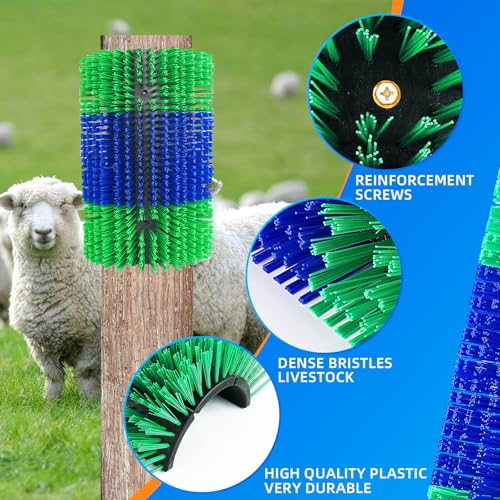 Livestock Scratch Brush for Cattle, Horses, Goats, Cow, Durable Scratching Brush, Massage Grooming Tool Kit