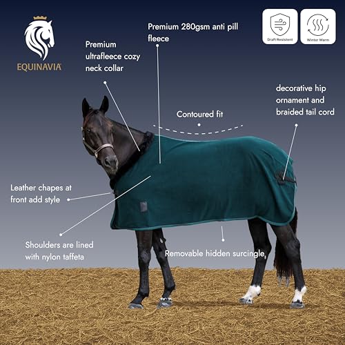Equinavia Koselig Fleece Cooler - Deep Green - 78 in - color: Deep Green, size: 78 in