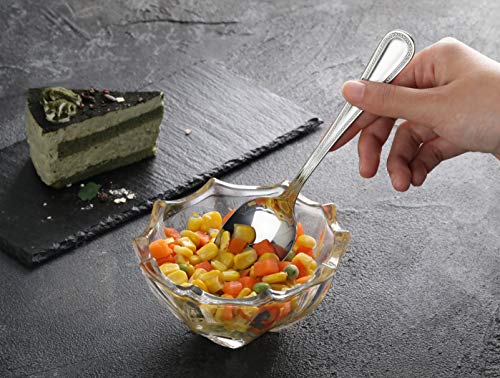 New Star Foodservice Bead Pattern 18/0 Stainless Steel Dinner/Dessert Spoon, 7.6-Inch, Set of 12, Commercial Grade - size: Dinner/Dessert Spoon (7.6-Inch)