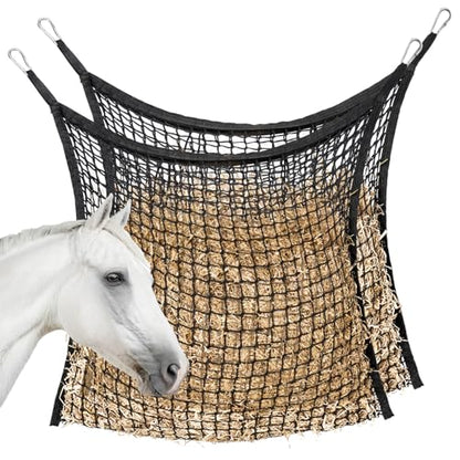 Slow Feed Hay Nets for Horses, Large Capacity Hay Bags, 2 Pack - size: 2PCS
