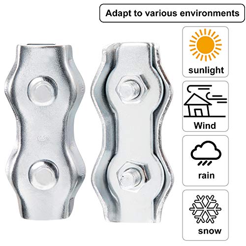 Maitys Poly Rope Connector Wires Splicer Galvanized Steel Connector for Electric Fences (12)