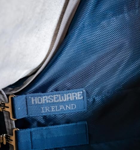 Horseware Ionic® Therapy Stable Blanket - Imperial Blue/Silver & Navy, 69 inches - size: 69 inches