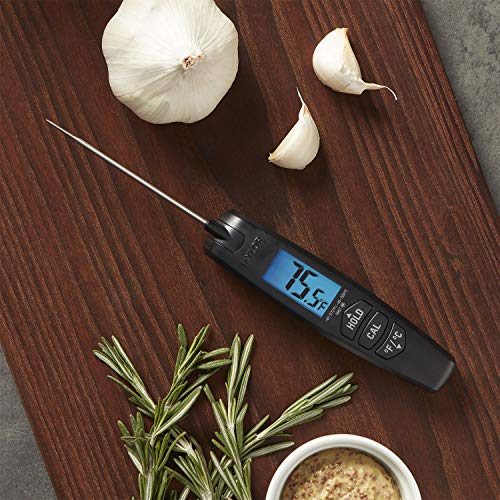 Taylor Digital Turbo Instant Read Thermocouple Meat Food Grill BBQ Cooking Kitchen Thermometer, Folding Probe, Black (Pack of 12) - color: Black, size: 1 EA (Pack of 12)