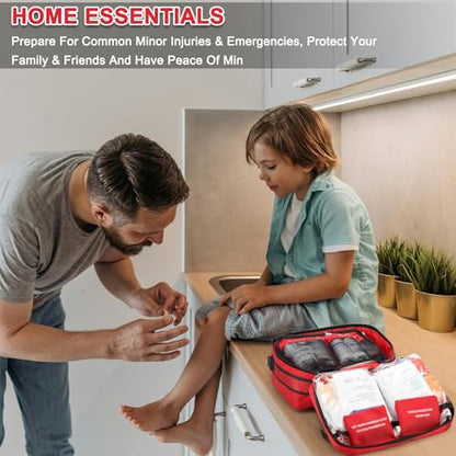 VRIEXSD Premium 450 Piece Large First Aid Kit for Home, Car, Businesses