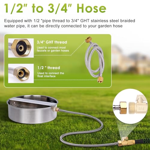 Automatic Dog Water Bowl Dispenser Outdoor Pet Water Fountain - size: 2 drinking ports