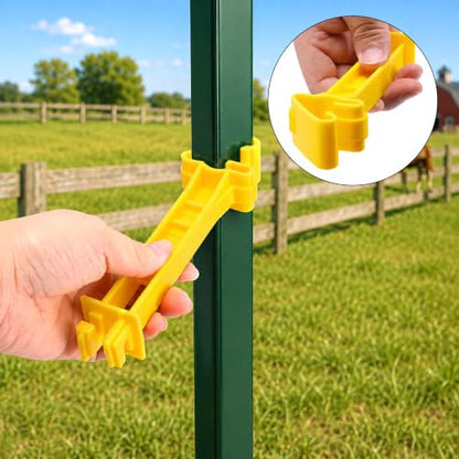 120 Pcs T Post Electric Insulators, 5" Electric Fence Extender Insulator - color: 120 Yellow