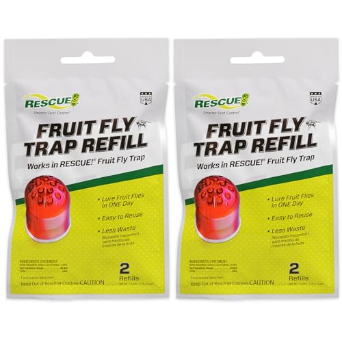 RESCUE! Fruit Fly Trap Bait Refill – 30 Day Supply – 2 Pack