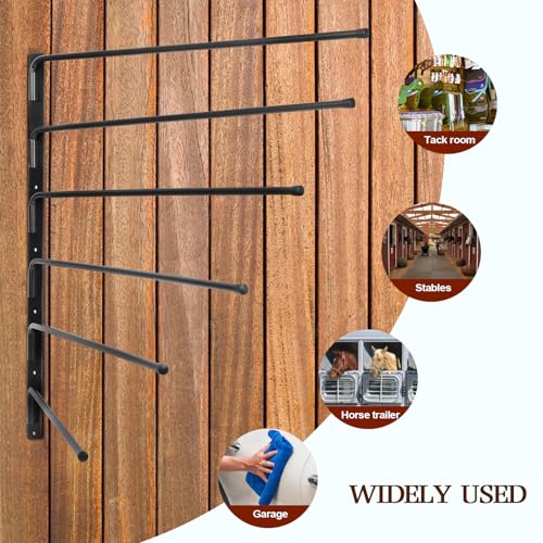 FAHKNS Saddle Pad Rack, 6 Bar Saddle Blanket Rack