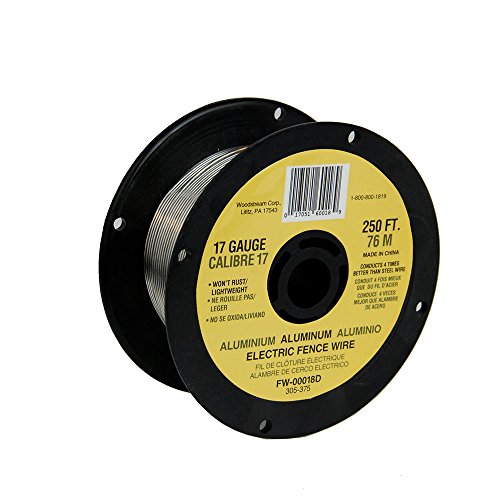 Zareba EAC10MZ 10 Miles AC Low Impedance Electric Fence Charger; Powers Up to 10 Miles of Fence; & Fi-Shock FW-00018D 250-Feet 17 Gauge Spool Aluminum Wire