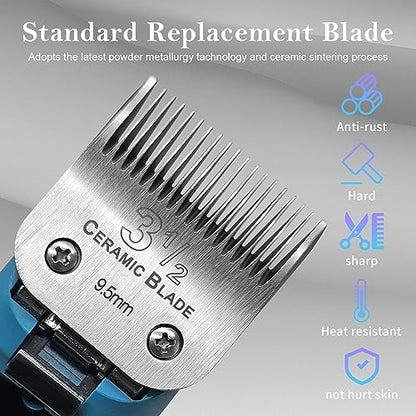 3-1/2 Replacement Blade compatible with Oster Classic 76/Andis dog Clipper - color: SIZE 3-1/2(2 PACK)