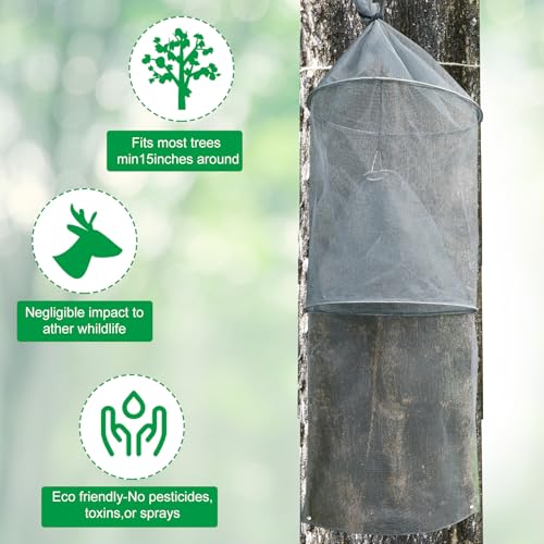 Qualirey 16 Pack Spotted Lanternfly Trap Lanternfly Killer for Tree,Grey - color: Silver