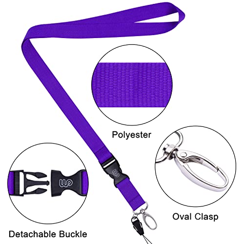 Wisdompro Office Lanyard, 5 Pack 23 inch Neck Strap Lanyards - Purple - color: 5pack Purple