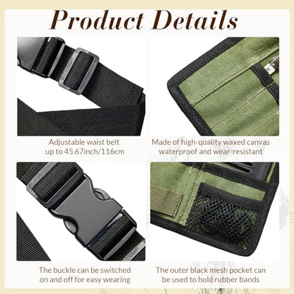 9 Pcs Horse Braiding Kit Complete Mane Horse Grooming Set with Waxed Canvas Bag Easy Start Supplies for Braiding Beginners Father's Birthday Gifts(Hunter Green) - color: Hunter Green