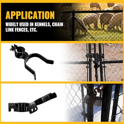 VIVIDA Chain Link Fence Gate Latch 1-3/8" x 2-3/8", Black Fork Latch, 1 PCS - size: 1-3/8" x 2-3/8" (1 PCS)