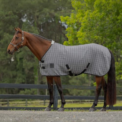 Equinavia Luftig Waffle Cooler | 100% Cotton - Grey/Black - 72 in - color: Grey/Black, size: 72 in
