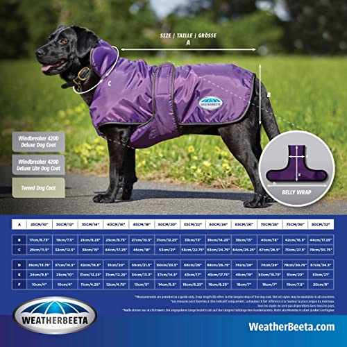 WeatherBeeta ComFiTec Windbreaker 420D Deluxe Dog Coat, Navy/Grey, 16" - color: Navy/Grey, size: 16"