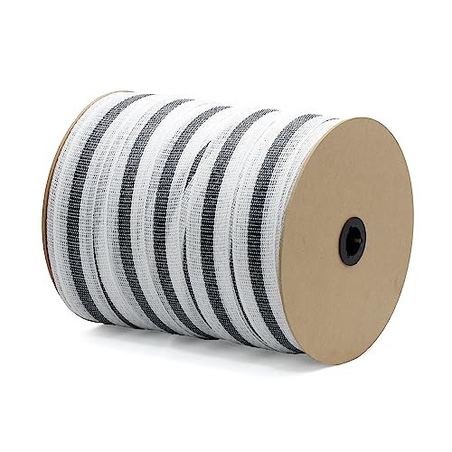 Electric Fence Poly Tape Horse Fencing Tape 656 Feet 200m, 2 Inch 50mm Width, 12 x 0.18mm Stainless Steel Conductors, White and Gray