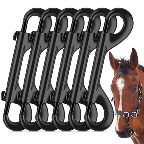 ERKOON 4.7 Inch Double End Trigger Snap Bolt Hooks for Horses (6 Pack) - size: 6 Pack
