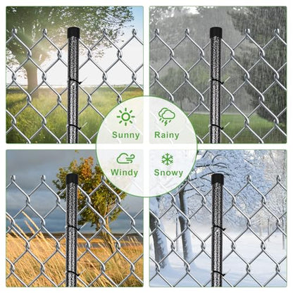 4.1FT Metal T Posts for Fencing, 8 Pack No Dig Fence Stakes with Threaded Connection and 100 Zip Ties, Steel Garden Fence Posts for Yard, Poultry Netting, Orchard - size: 4 Feet