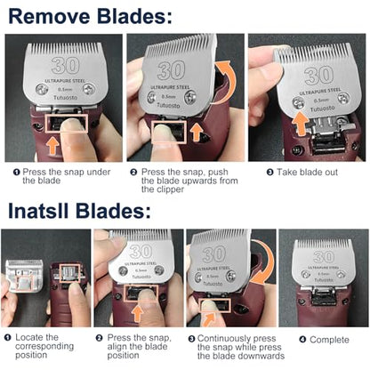 30 Clipper Blade Compatible with Andis,Wahl and Oster Dog Clippers - color: 30# 1PACK