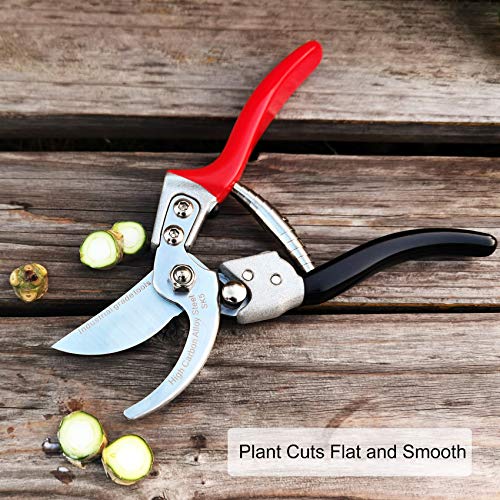 TONMA 8.2" Garden Shears, Made in Japan, Pruning Shears for Gardening, TP-2 | 1" Cut Capacity, Professional Garden Scissors Clippers with a Non-Slip Grip, Heavy Duty Japanese Bypass Hand Pruners Loppers - size: 8.2 inches