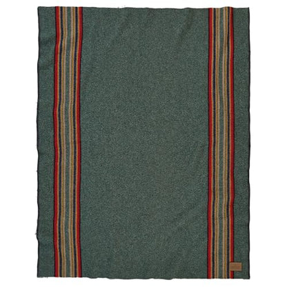 Pendleton Yakima Throw 54" x 66", Wool Cotton - color: Green Heather