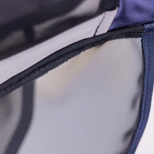 Shires FlyGuard Pro Fine Mesh Fly Mask with UV Protection Navy/Full/Ears and Nose - color: Navy, size: Full