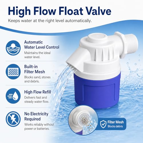 2 Inch NPT Threaded Side Inlet Automatic Water Float Valve | Automatic Water Level Control, Shut Off Valves, For Water Tank, Pool, Livestock Troughs - size: 2‘’