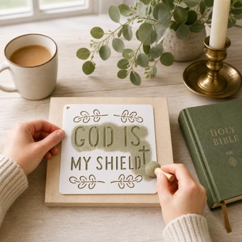 16 Cross Stencils for Faith Journals, Prayer Cards, Church Signs, Gifts - color: Cross