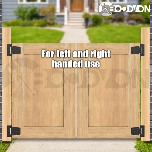 3.5 Inch Heavy Duty Gate Hinges, Extra Thick Black Shed Barn Door Hinges for Wooden Fences, Yard Gate, Vinyl Fence Gate, Garage, Gate Door Hinges for Indoor Outdoor(4 Pack)