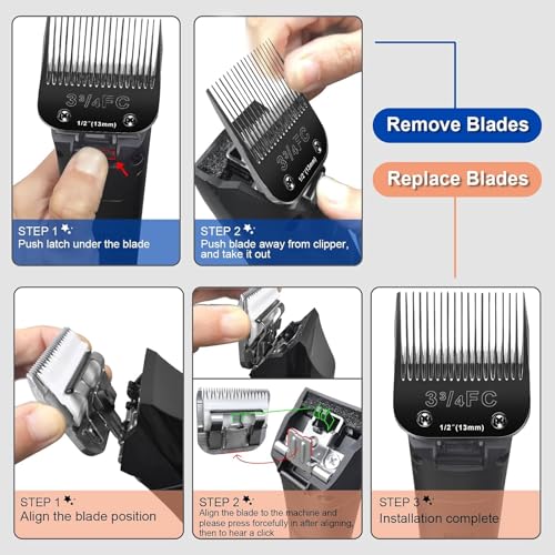 3PCS 3FC Blade Dog Grooming Blades Compatible with Andis/Wahl KM10 Series - color: 3FC