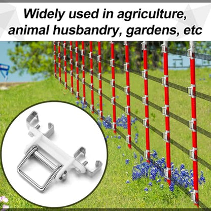 Blulu 20 Pcs T Post Polytape Corner Insulator, Electric Fence Insulators