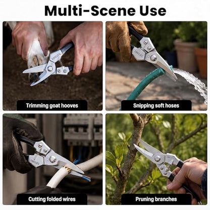 Goat Hoof Trimmers, Sheep Shears, Goat Hoof Trimmer Kit, Pruning Shears Horse Grooming Supplies Hoof Accessories – Versatile Hoof Wire and Pipe Cutting Tool for Pruning Plants as Pruning Shears - color: Silver