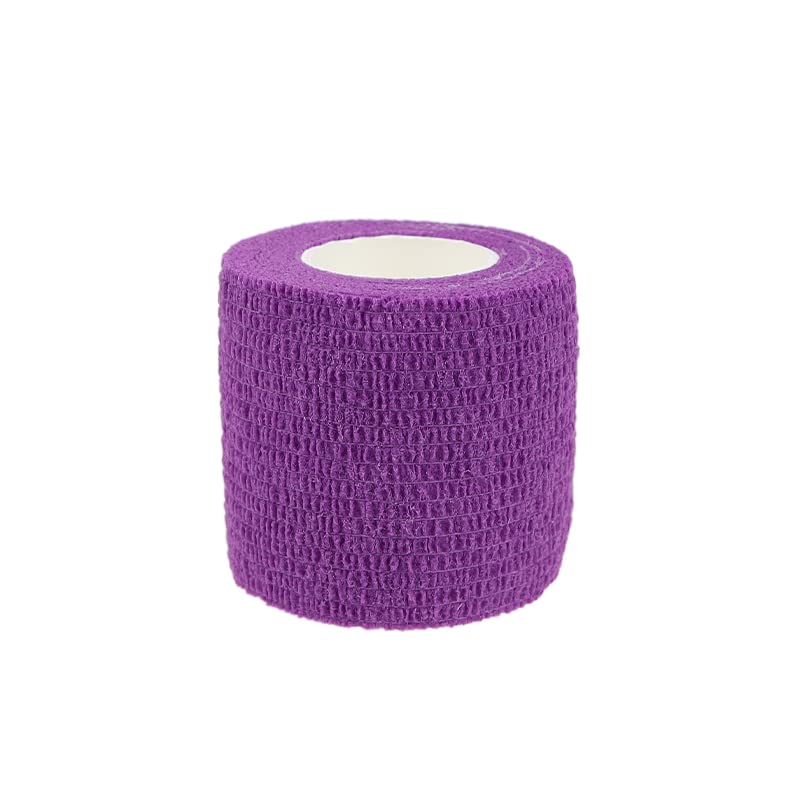 Self Adhesive Bandage Wrap Animal Cohesive Bandage Self Adherent Wrap First Aid Tape for Dogs Cats Horses Birds & Wrist Healing Ankle Sprain (2 Inch Purple 12 Rolls) - color: 2 Inch Purple 12 Rolls