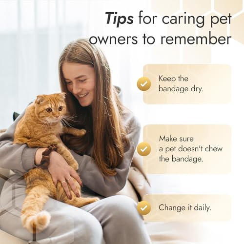 Self-Adhering Elastic Dog Bandages for Wounds – Cat & Dog Bandage Prevents Licking and Scratching – Made from Natural Rubber Latex, the Wrap Sticks to Itself – Set of 9 x 5 cm Rolls - size: Bandages