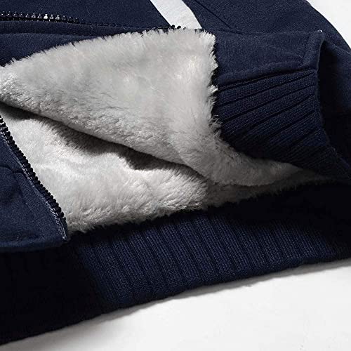 MANLUODANNI Men's Casual Hooed Hoodies Thick Wool Warm Winter Jacket Coats - color: W11gray, size: 4X-Large