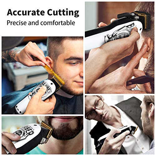 BESTBOMG® Professional Hair Clipper for Men, Barber Grooming Kit, BS-Y4 - color: White-1