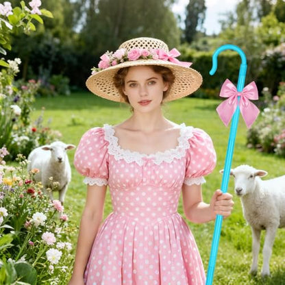 Servllcell Shepherd Staff Prop,Plastic Shepherd Hook Staff Stick Cane Costume Accessory,Halloween Staff Cosplay - color: Blue-p