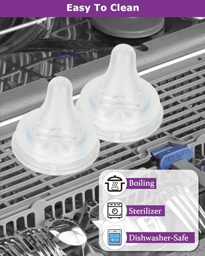 Silicone Nipples(M) for Pigeon Bottle,Medium Flow Baby Bottle Nipples,3m+ 6 Count - color: 3m+,M,6 counts