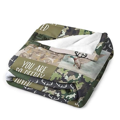 Hunting Blanket - Flannel Throw Blanket, 40"x50", Camouflage, Comfort Plus, Adults, All Seasons - color: Hunting D1, size: 40"x50"