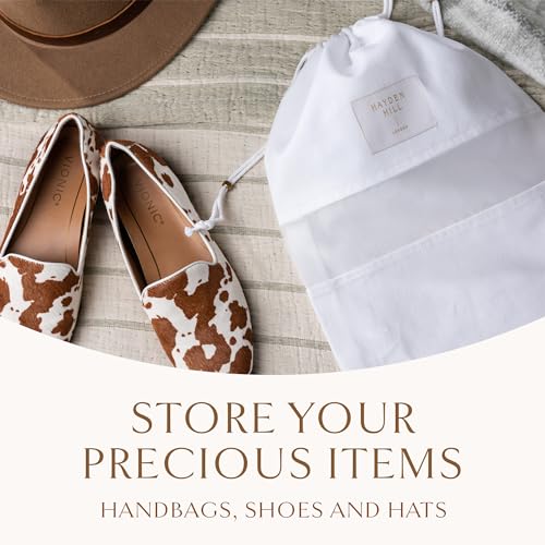 Hayden Hill Luxury Organic Cotton Dust Bags for Handbags Medium 3 Pack - size: Medium (16" W × 20" H)