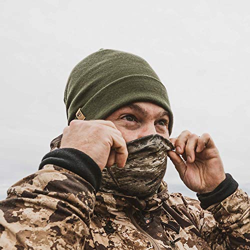 100% Merino Wool - Midweight Neck Gaiter - Skiing Neck Warmer - Winter Face Mask - Multipurpose Headwear - color: Mossy Oak Country Roots