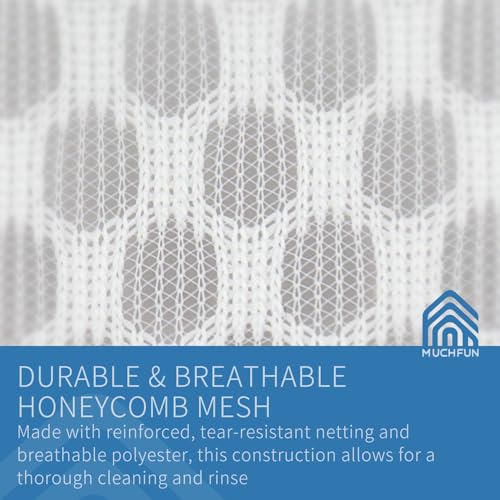 Muchfun 3Pcs Durable Honeycomb Mesh Laundry Bags for Delicates 16x20 Inches | (3 Large) - size: 3 Large