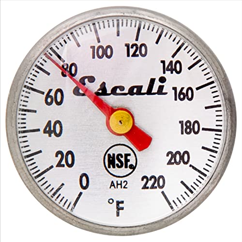 Escali AH2 Instant Read Small 1-inch Dial Thermometer Fahrenheit Protective Sheath Shatter Proof NSF Certified Commercial (5-inch Probe Length) - style: Dial