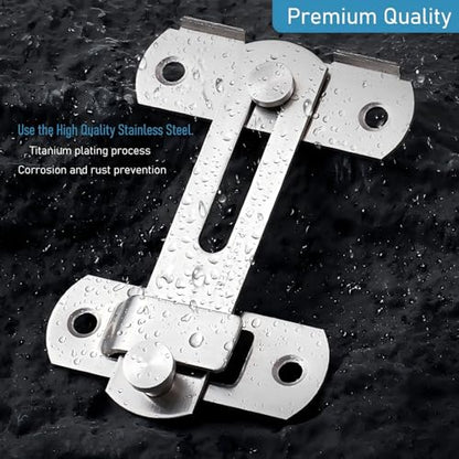 2 Set 4" Gate Latches Safety Door Lock for Barn Door, Stainless Steel Farm Flip Gate Latch,Silver - size: Silver - 4"