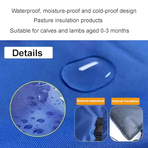 1 Piece -Winter Cow Blanket, Thickened Waterproof Cow Calf Warm Jacket Jacket Padded Windproof Clothes for Cows and Goats Warm Thickened Windproof Belly Protectors Body Length 37in